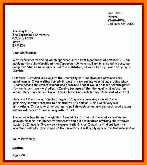 Motivation Letter for Masters in Computer Science