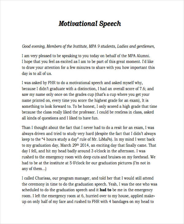 speech on motivation for students